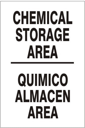 Chemical Storage Area Bilingual Signs | M-9965