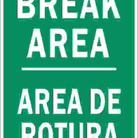Break Area Bilingual Signs | M-0601