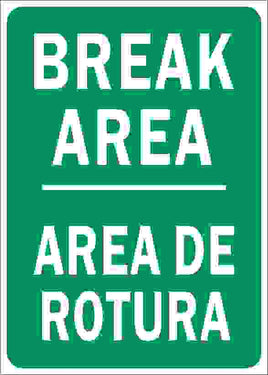 Break Area Bilingual Signs | M-0601