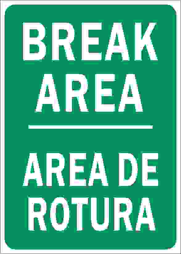 Break Area Bilingual Signs | M-0601