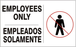 Employees Only With Graphic Bilingual Signs | M-9946