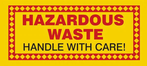Hazardous Waste Care Container Labels 2.25