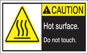 ANSI Z535 Caution Hot Surface Do Not Touch Labels | ML-03
