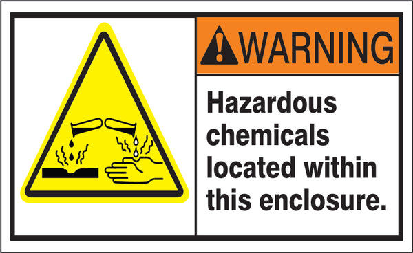 ANSI Z535 Warning Hazardous Chemicals Labels | ML-10