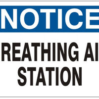 Notice Breathing Air Station Signs | N-0503
