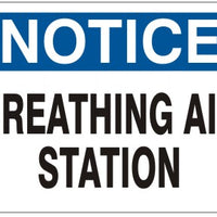 Notice Breathing Air Station Signs | N-0503