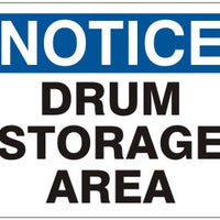 Notice Drum Storage Area Signs | N-1117
