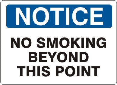 Notice No Smoking Beyond This Point Signs | N-4731