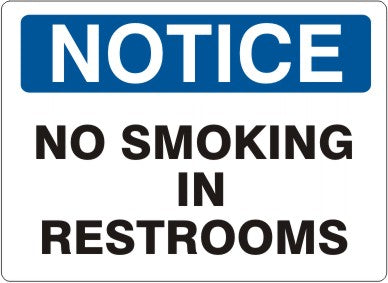 Notice No Smoking In Restrooms Signs | N-4733