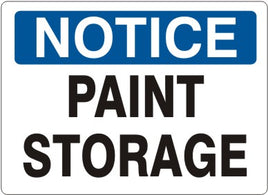 Notice Paint Storage Signs | N-6001