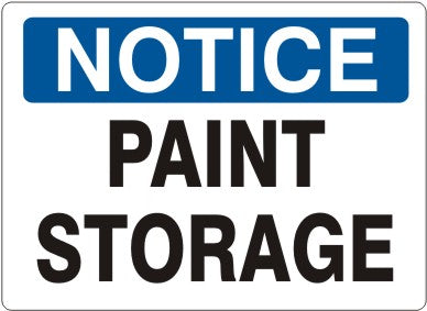 Notice Paint Storage Signs | N-6001