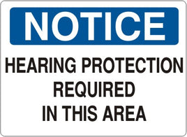 Notice Hearing Protection Required In This Area Signs | N-3711