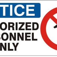 Notice Authorized Personnel Only Signs | NP-0014