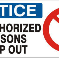 Notice Unauthorized Persons Keep Out Signs | NP-8604