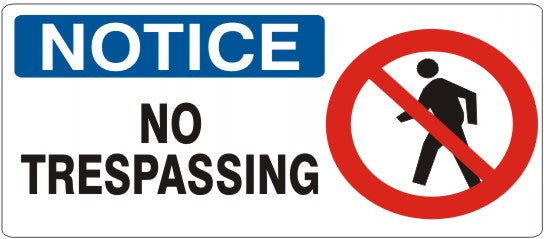 Notice No Trespassing Signs | NP-8629
