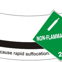 Air Compressed UN 1002 With Class 2 Non Flammable Gas Cylinder Labels | CSL-12