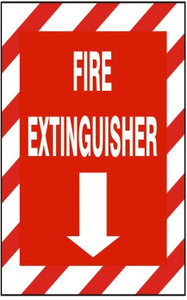 Fire Extinguisher Down Arrow Signs | G-2629