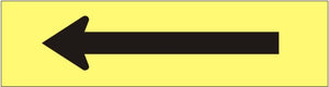 Arrow Black On Yellow Press-On Decal | PD-0019