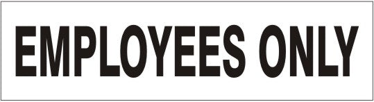 Employees Only Press-On Decal | PD-1654