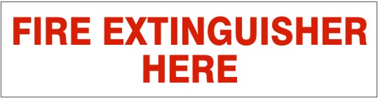Fire Extinguisher Here Sign | PD-2638
