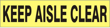 Keep Aisle Clear Press-On Decal | PD-4401