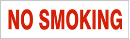 No Smoking Red On White Press-On Decal | PD-4856