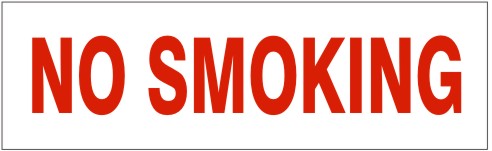 No Smoking Red On White Press-On Decal | PD-4856
