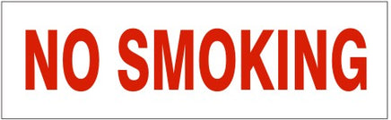 No Smoking Red On White Press-On Decal | PD-4856