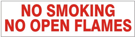 No Smoking No Open Flames Press-On Decal | PD-4876