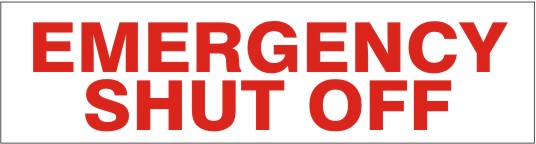 Emergency Shut Off Sign | PD-9970