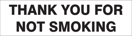 Thank You For Not Smoking Press-On Decal | PD-8102