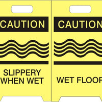 Caution Slippery When Wet - Wet Floor - Floor Stand Sign | FFS-1