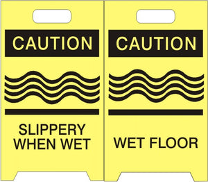 Caution Slippery When Wet - Wet Floor - Floor Stand Sign | FFS-1