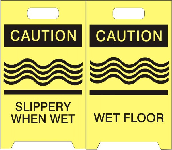Caution Slippery When Wet - Wet Floor - Floor Stand Sign | FFS-1