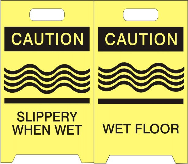 Caution Slippery When Wet - Wet Floor - Floor Stand Sign | FFS-1