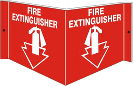 Fire Extinguisher White On Red Wall Projection Standard and Glow | PWS-4