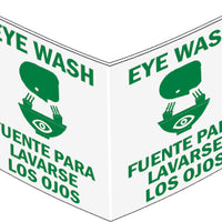 Eye Wash Bilingual Wall Projection Standard and Glow | PWS-8