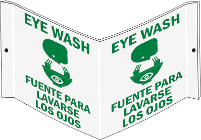 Eye Wash Bilingual Wall Projection Standard and Glow | PWS-8