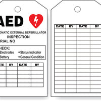 AED Automated External Defibrillator Safety Tags | AED