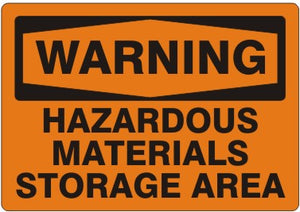 Warning Hazardous Materials Storage Area Signs | W-9661
