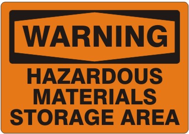 Warning Hazardous Materials Storage Area Signs | W-9661