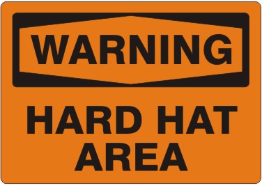 Warning Hard Hat Area Signs | W-9665