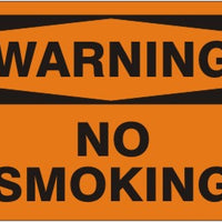 Warning No Smoking Signs | W-9669